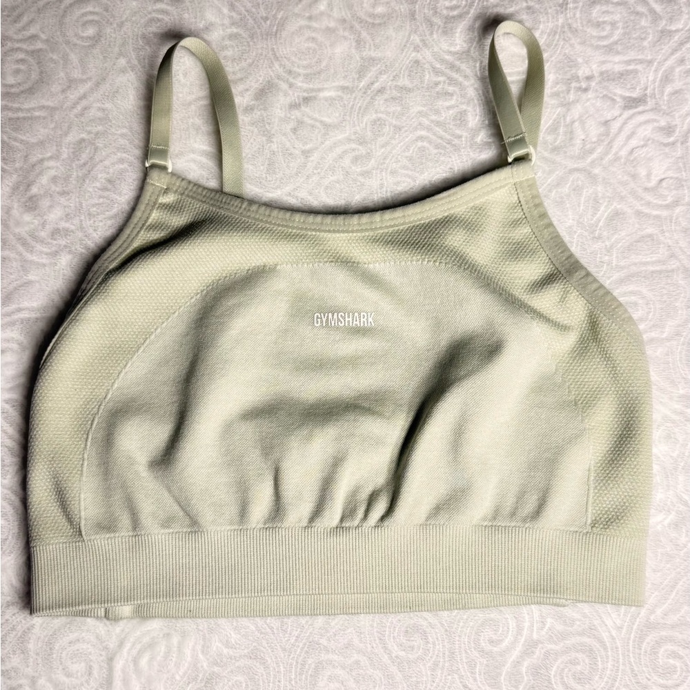 Gymshark Light Green Seamless Sports Bra Top